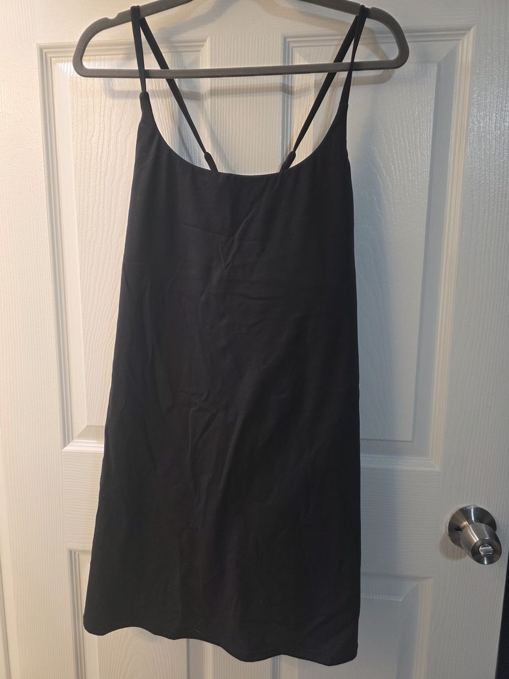Halara Active Black Dress with Spaghetti Straps And Built In Shorts 2xl